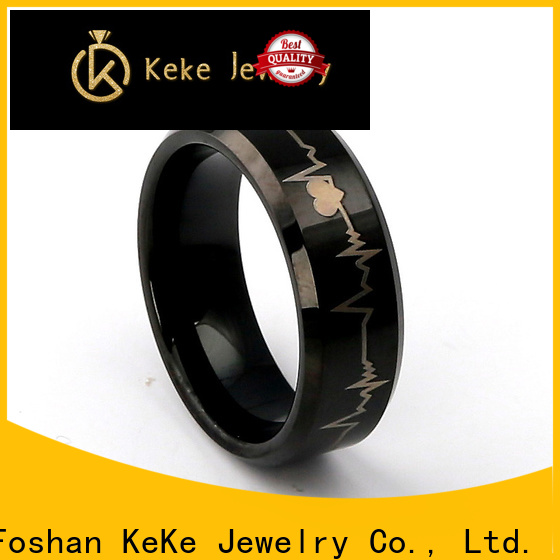 high quality black tungsten wedding rings for men manufacturer for Dress collocation