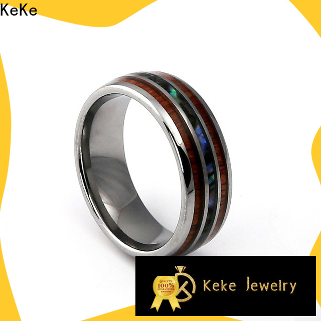 KeKe brushed nickel wedding bands customization for marry