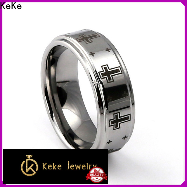 KeKe high quality black carbide wedding bands for marry