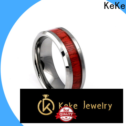 KeKe blue tungsten mens wedding ring for decorate