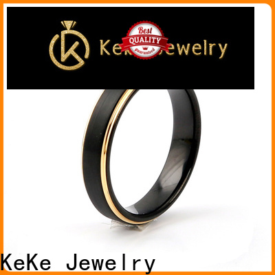 KeKe high quality black tungsten carbide mens rings manufacturer