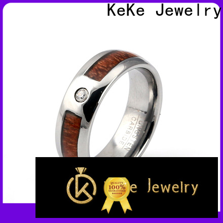 KeKe scratch proof wedding ring factory price for Dress collocation