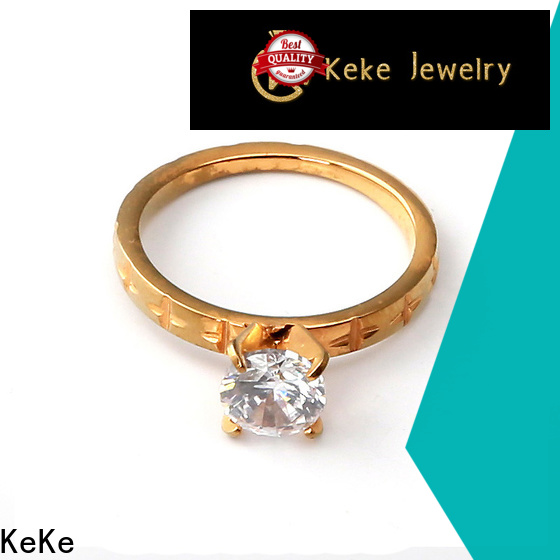 KeKe High-quality custom made stainless steel rings factory price for Be engaged