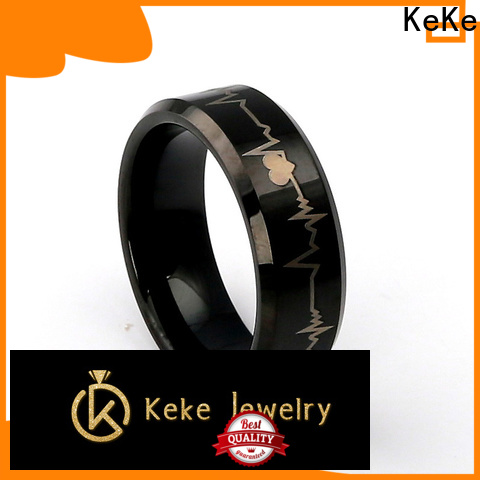 KeKe black tungsten wedding rings for men manufacturer