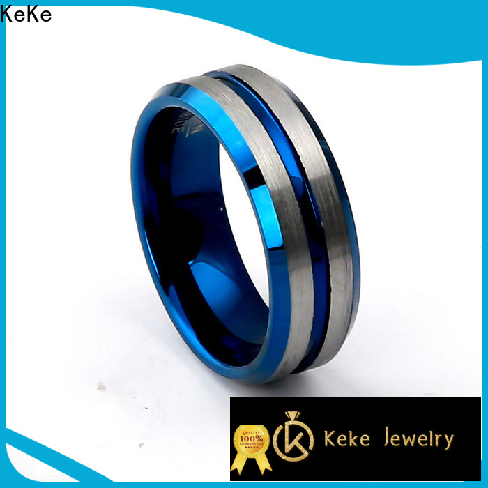 KeKe quality black tungsten line band customized for decorate
