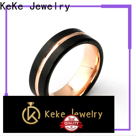 KeKe quality dark gray tungsten wedding band factory price for marry