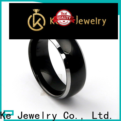 high quality black titanium wedding rings for her from China for marry