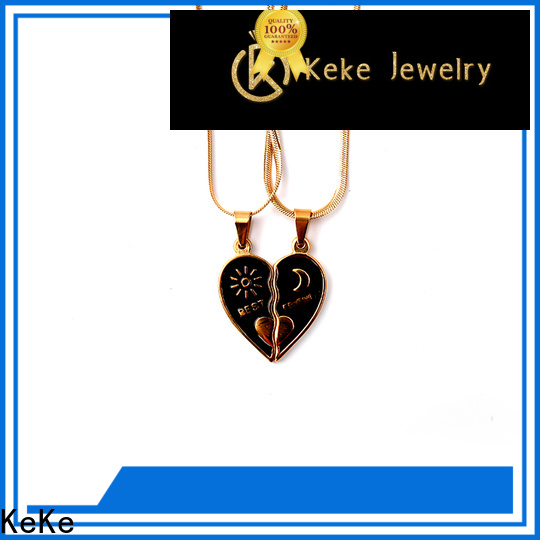 KeKe long gold chain necklace with pendant manufacturer for Dress collocation
