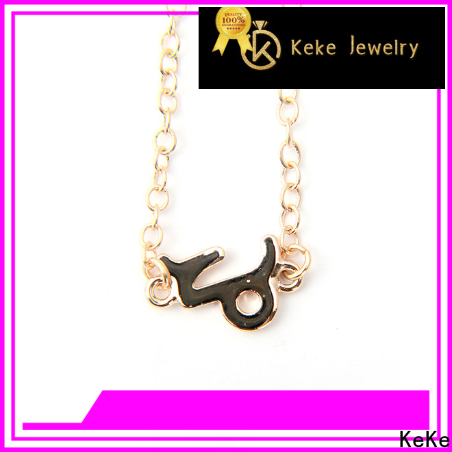 KeKe durable thin gold necklace small charm factory price for Dress collocation
