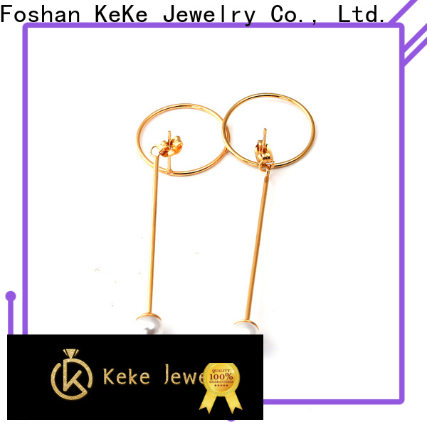 KeKe fashion rose gold and navy earrings with good price for decorate