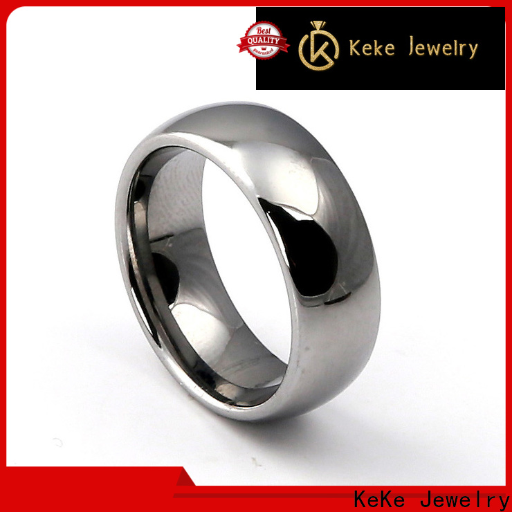 KeKe womens black tungsten engagement rings factory price for marry