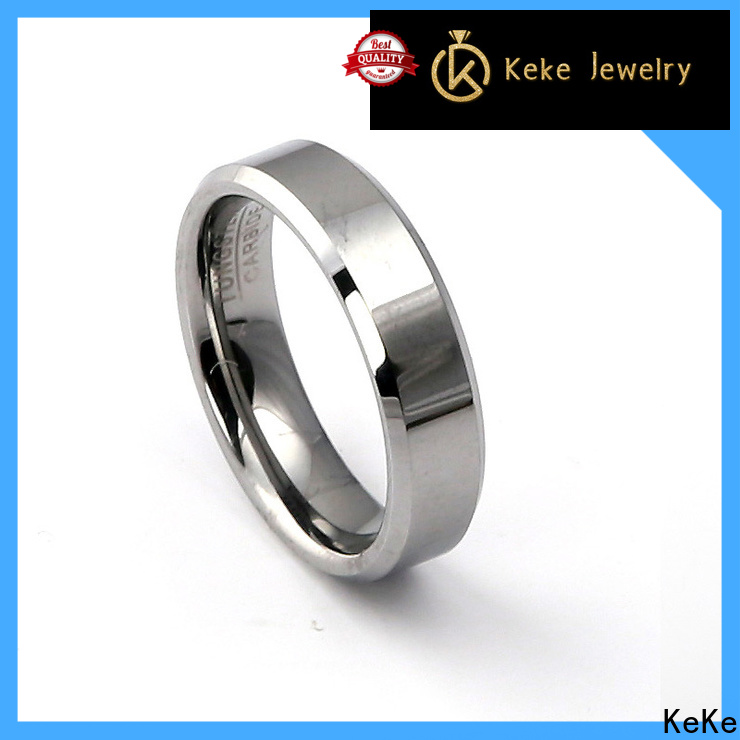 KeKe High quality mens 8mm tungsten carbide wedding ring for Dress collocation