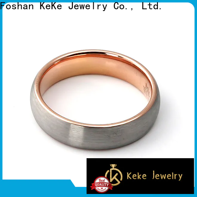 KeKe black tungsten wedding bands for her wholesale for Dress collocation