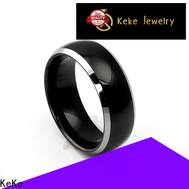 KeKe modern design titanium promise rings men customized for Be engaged