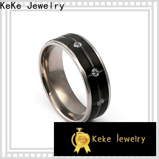 KeKe durable thin titanium wedding band with good price for Dress collocation