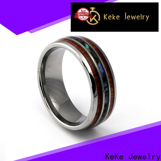 KeKe stainless steel promise rings