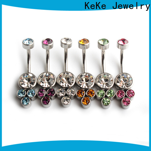 KeKe flower belly button rings factory for men
