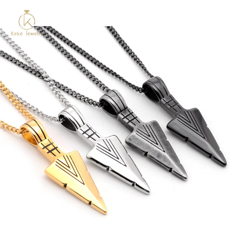 High-end custom Accessories Necklace Stainless Steel Casting Arrow Symbol Pendant Men's Pendant PN-515