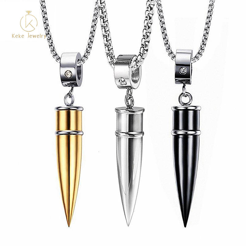 European and American personality fashion jewelry stainless steel bullet men's fashion men's pendant PN-437