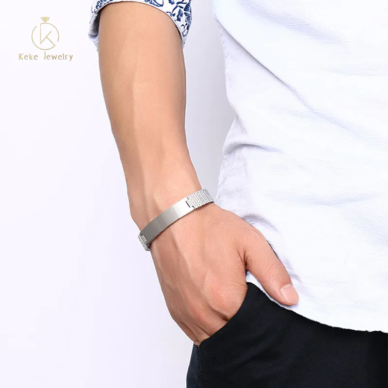 12mm stainless steel elastic medical logo bracelet Korean fashion bracelet BR-263