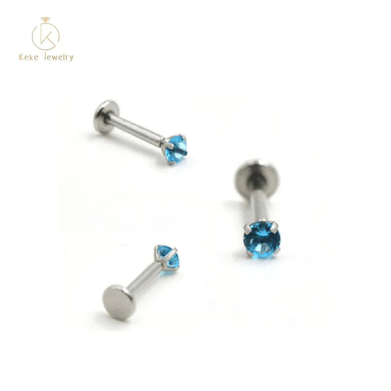 Stainless Steel Piercing Jewelry Inlaid Diamond Lip Studs Unisex