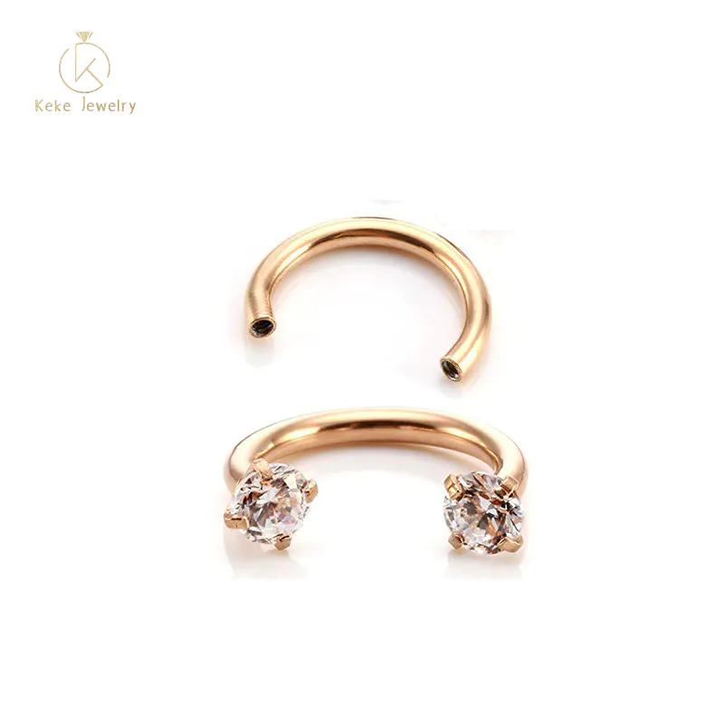 Multicolor Golden Masonry Stainless Steel Nose Ring Piercing Jewelry 3