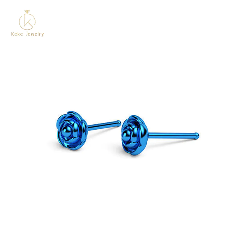 Wholesale Nose Nail Rose Flower Shaped Body Piercing Jewelry 316 7