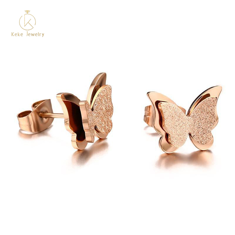 Wholesale Unique Bracelets Rose Gold Butterfly Necklace Ring Earrings BR-566