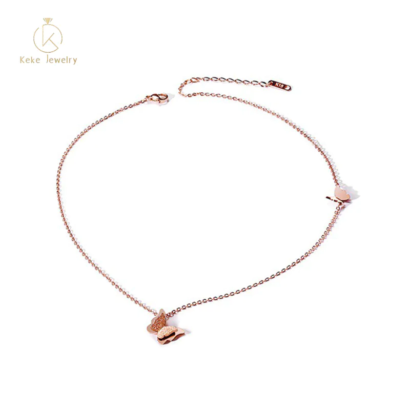 Wholesale Unique Bracelets Rose Gold Butterfly Necklace Ring Earrings BR-566