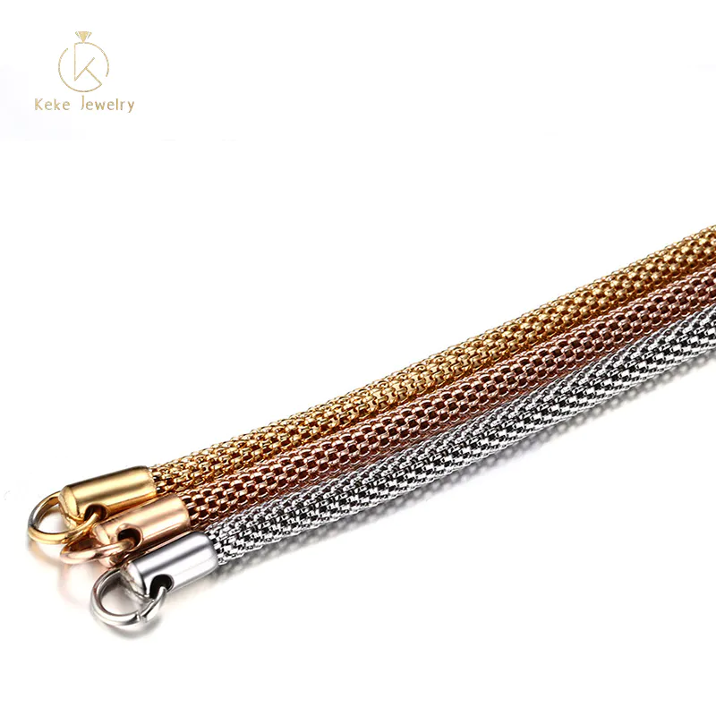 New Product 3mm Plating Rose Gold/Steel Color Ladies Bracelet BR-041R