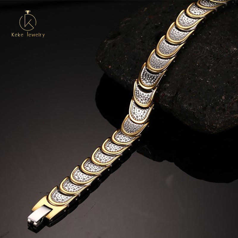 Titanium Steel Between Gold Magnet Bracelet Men's Jewelry Bracelet SBRM-019
