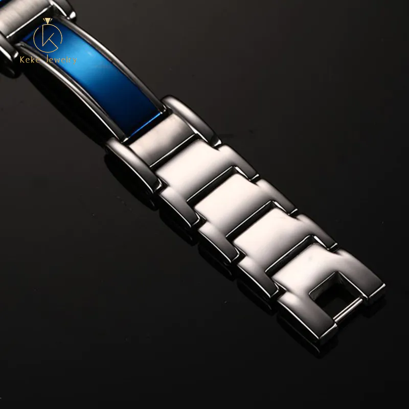 Korean version of titanium steel men's bracelet classic blue bracelet SBRM-024