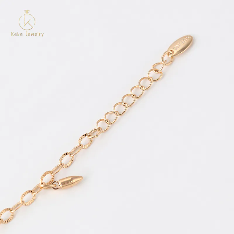 Wholesale Fancy Copper Jewelry Gold Anklet Multi-color Electroplated Anklet 73758