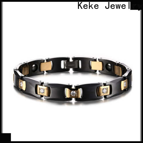 Keke Jewelry plain silver bracelet for business for men