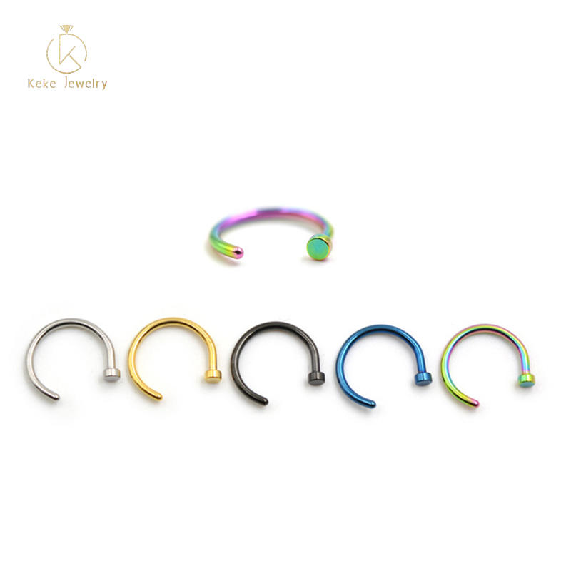 Stainless Steel Body Piercing Jewelry Nose Ring Titanium Steel C Type Nail 1
