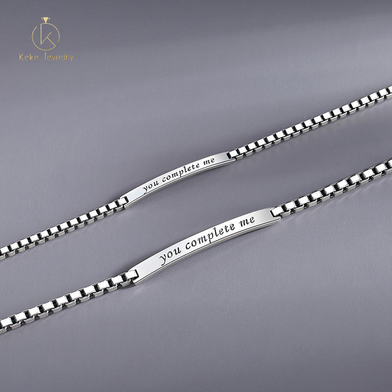 S925 sterling silver bracelet can be customized logo personality design bracelet creative jewelry B2013