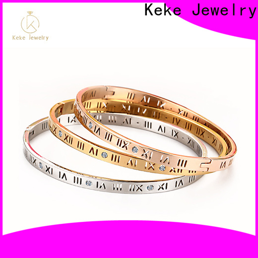 Keke Jewelry New engraved silver bracelet supply for men