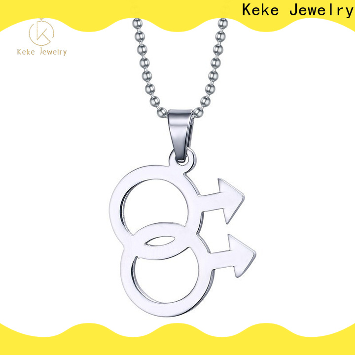 Keke Jewelry simple silver pendant necklace company for girls