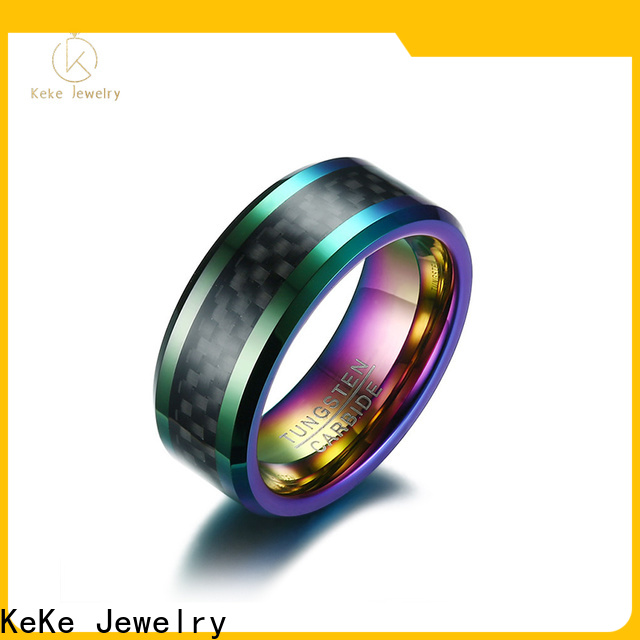 Keke Jewelry Top black tungsten carbide rings company for women