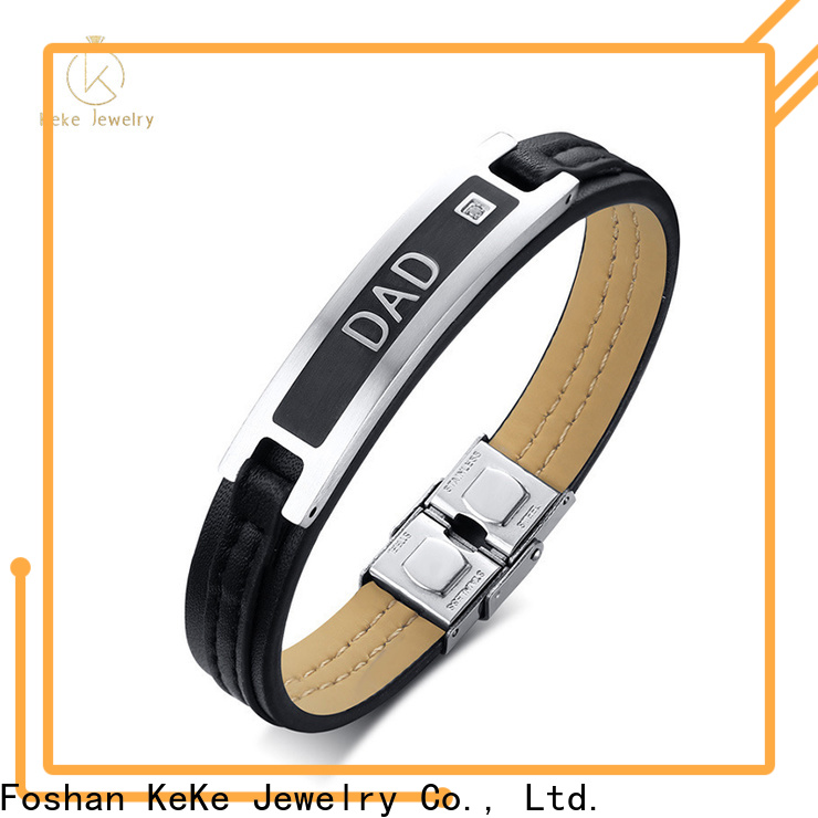 Keke Jewelry Top sterling silver feather bracelet company for men