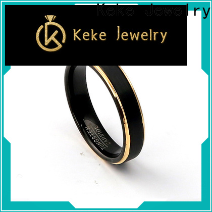 Keke Jewelry Custom black tungsten carbide rings suppliers for women