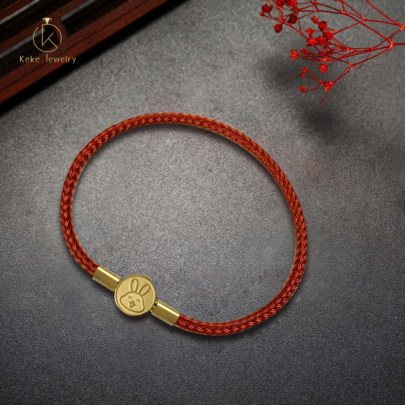 Titanium Steel Rabbit Red Cord Bracelet Clasp Connector DIY Necklace  Buckle Bracelet Link Clasp 005