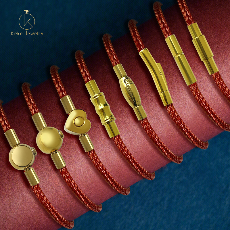 DIY Titanium Steel Vacuum Plated Bracelet Clasp Steel Wire Clip Connector  Bracelet Necklace Link 007