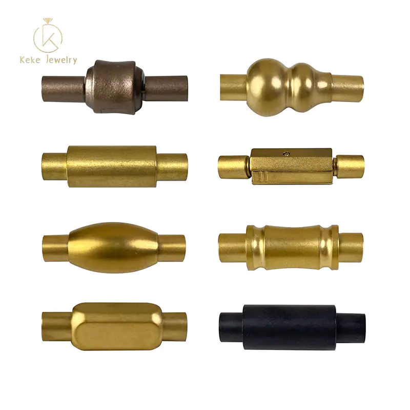 DIY Bracelet Clasp Gold Connector Titanium Steel Leather Rope Buckle Necklace  Clasp Bracelet Cord Clip 008