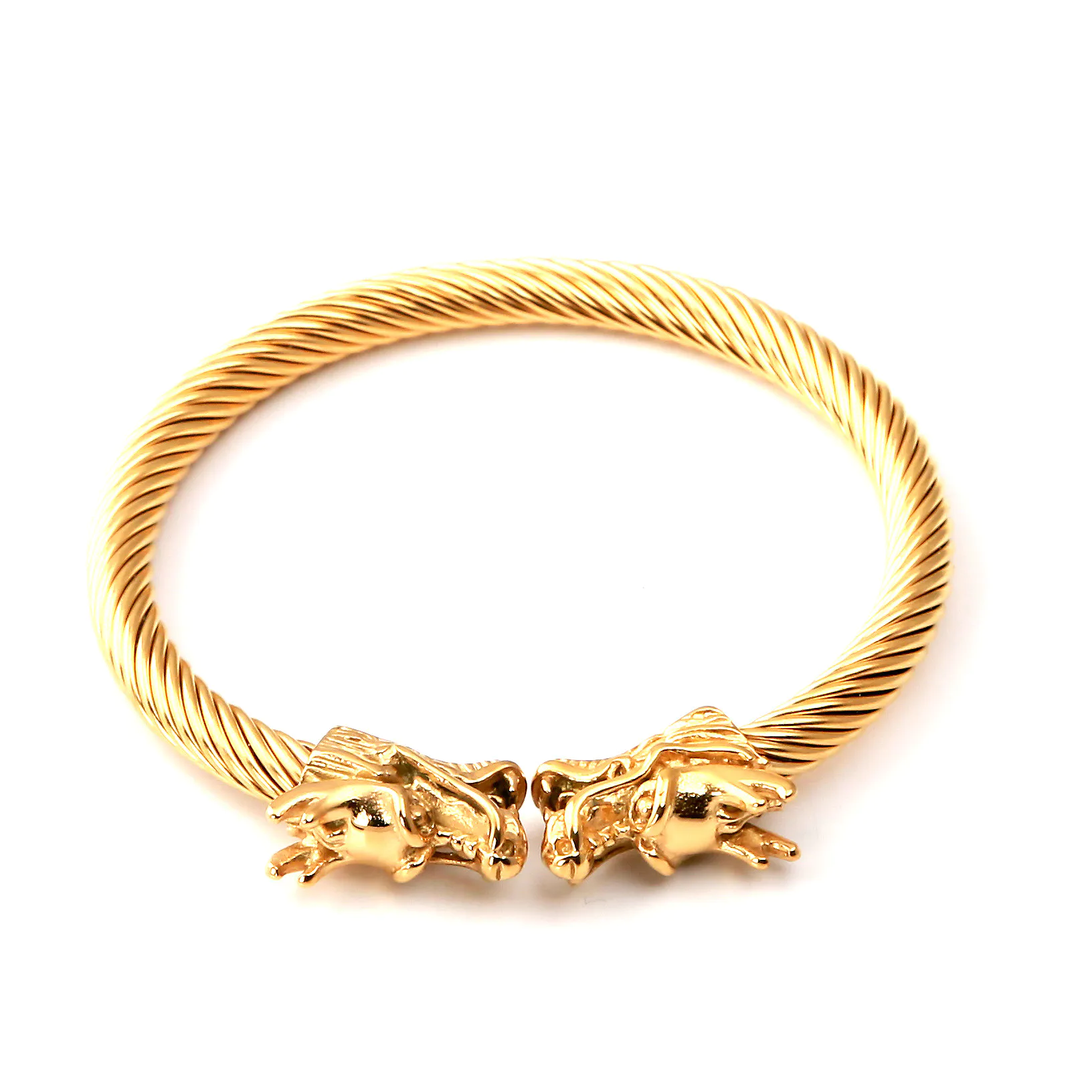 High quality stainless steel bangle factory animal shape gold plated silver bracelet