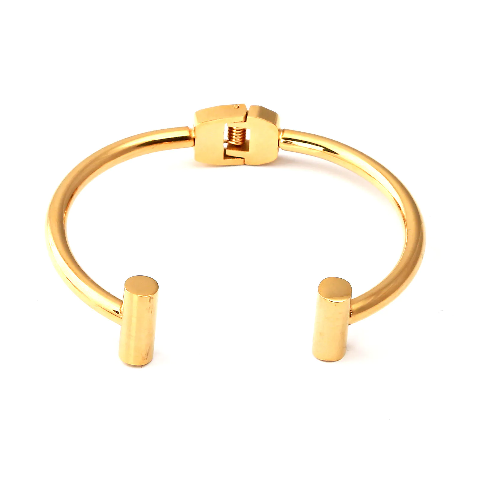 Custom unsealed semi-circular curved women's bangle bracelet
