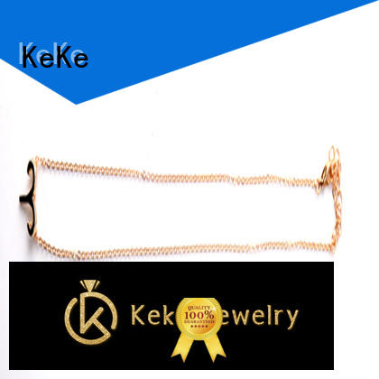 KeKe good quality thin gold necklace with small diamond factory price for decorate