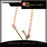 KeKe thin gold necklace with small diamond factory for Dress collocation