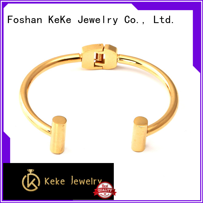 KeKe gold bangle bracelet with circles wholesale for hand
