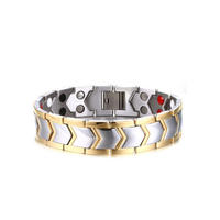 AliExpress Cross-border Titanium Steel Double-row Magnet Bracelet Men's Bracelet For Friends TBRM-030